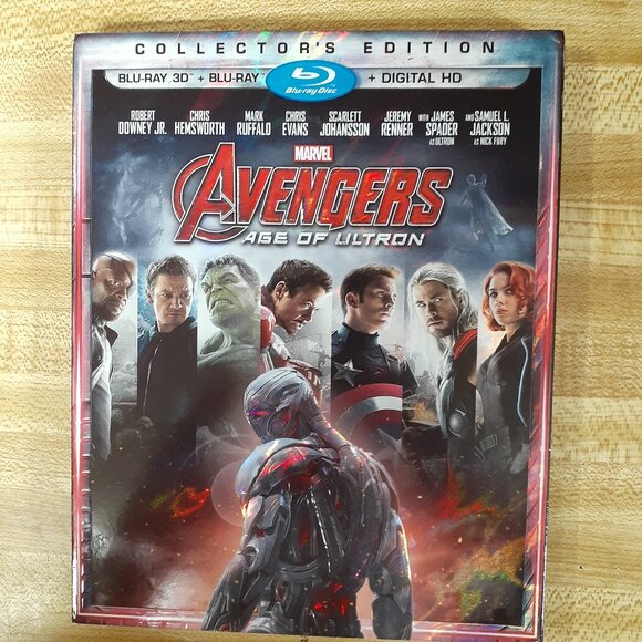 Marvel Other - Avengers Age of Ultron 3D Bluray 2 Disc Set w Red Case & Slipcover Disney Marvel